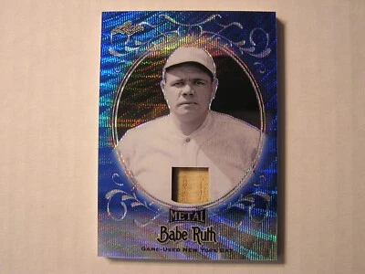 Babe Ruth-Leaf-MLB-Metal-New York-Yankees-Bat-Relic-Baseball Card-2019-#'d of 5 - Image 1 of 4