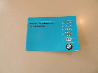 08.1976 Technische Informatie en Onderhoud  BMW R 60/7 80/7 100/7 100 S RS  - Bild 1 von 4
