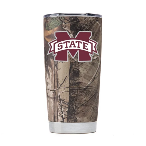 MISSISSIPPI STATE 20 OZ CAMO VACUUM INSULATED TUMBLER BULLDOGS TRAVEL MUG Cover