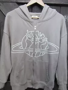 BROKEN PLANET BEIGE ZIP UP HOODIE " IM GOING TO OUTER SPACE " ( SIZE SMALL ) - Picture 1 of 7