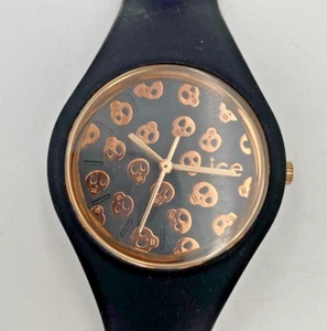 Ice Watch - Black Silicone with Gold Skulls on Dial - Running                B14 - Picture 1 of 20