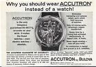 Vintage 1960's Men's Wristwatch - Bulova Accutron Watch - 1963 Art Print AD