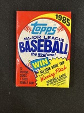 (1) 1985 Topps Baseball Wax Pack From Box McGwire, Clemens, Puckett Rookie RC