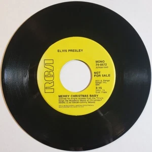 Elvis Presley "Merry Christmas Baby" RCA Promo 45 with Original Pic Sleeve VG+ - Imagen 1 de 4