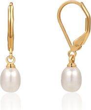 Exquisite Pearl Earrings: Handpicked AAA+ Quality Freshwater Cultured Leverback