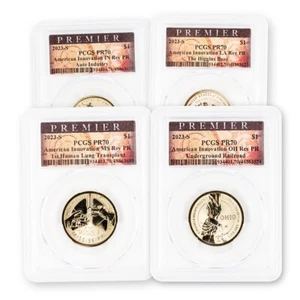 2023 Innovation Dollar Reverse Proof Set - 4 Coin Set - PCGS 70 Premier - Picture 1 of 1