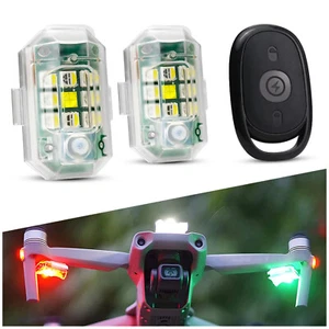 2* LED Anti Collision Strobe Motor Light Aircraft Flashing Night Signal USB Lamp - Picture 1 of 11