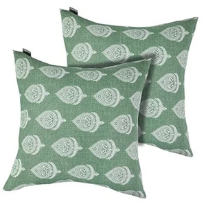 Outdoor Indoor Throw Pillows 18”x18”, Set 18"L x 18"W(With Insert) Fair Green - Picture 1 of 8