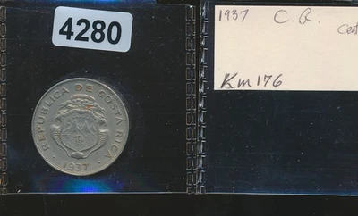 COSTA RICA - 50 CENTIMOS - 1937 - #4280 - Image 1 of 2