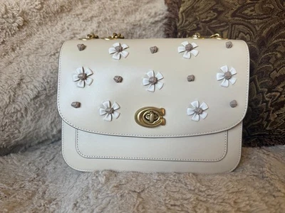 Bolso de Hombro Coach Madison Cuero Rosa Nudo Rosa Té Floral Foto 1 de 4