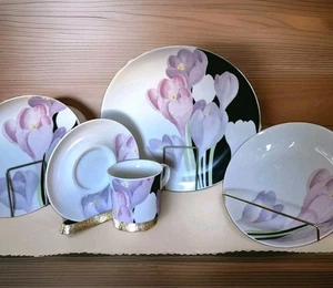 De colección Mikasa Fina China Porcelana Patrón Vogue 5 Piezas Floral Lugar Set - Imagen 1 de 15