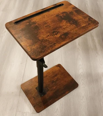 Sofa Armrest Tray Table for Couch - 360° Swivel Height Adjustable End for Small - Image 1 of 4