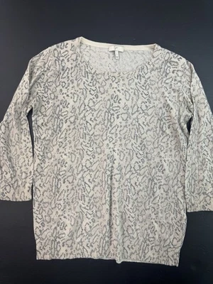 Blusa para mujer Joie Marru pequeña manga 3/4 top camisa estampado ligero Foto 1 de 4