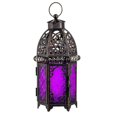 Moroccan Candle Lantern 12.8'' Hanging Lanterns Decorative Indoor Outdoor Vintag - Image 1 of 4