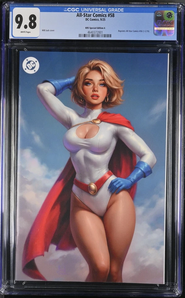 All Star Comics #58 Will Jack SDCC Virgin Variant CGC 9.8 - Facsimile LTD 500 - Image 1 of 3