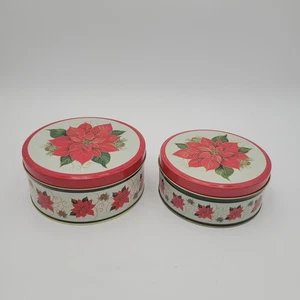 Poinsetta Tin Lot - Picture 1 of 8