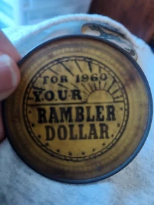 VINTAGE 1960 Rambler 3 Inch Hologram Pin RARE - Picture 1 of 7