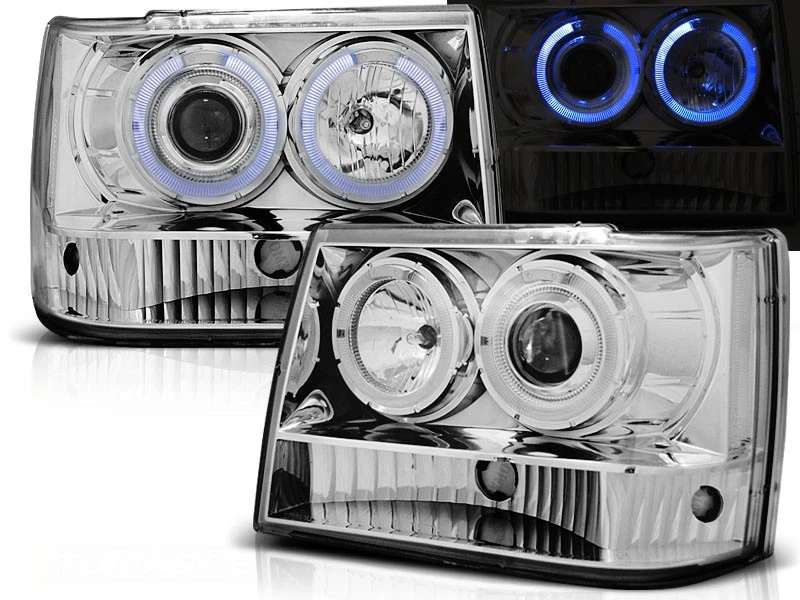 faros para Chrysler Jeep Grand Cherokee 1993 1994 1995 1996-1998 cromo LHD Foto 1 de 1