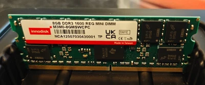 Innodisk 8GB DDR3 Mini RDIMM 244-pin PC3-12800 Server Memory RAM - Image 1 of 2