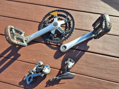 SHIMANO EXAGE 300/400 LX  Kurbelset Schaltwerk Umschalter Vintage - Bild 1 von 4