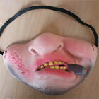 Funny Half Face Comedy Funny Face latex Mask Holloween Party Masquerade Bar Mask