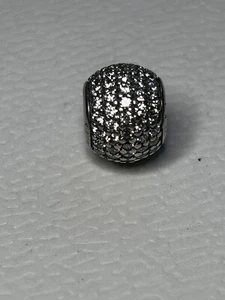 Authentic Pandora 🌟 Sparkling Clear Pave Ball Charm 🌟 925 ALE - Picture 1 of 11
