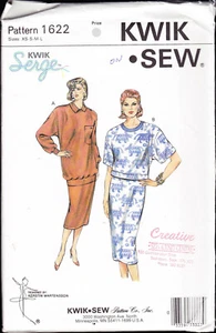 KWIK SCHNITTMUSTER 1622 - UNGESCHNITTENES SCHNITTMUSTER FÜR MISSES TOP und ROCK - Bild 1 von 2