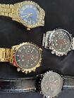 Mens 4 Watch Lot Collection Gift Set Parts Or Repair Soki