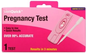 VeriQuick Pregnancy Test Easy Quick Over 99% Accurate - SHIPS WITHIN 24 HOURS - Picture 1 of 2