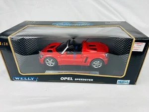 Welly Collectable RED Opel Speedster 1/18 Diecast Metal Car - Picture 1 of 11