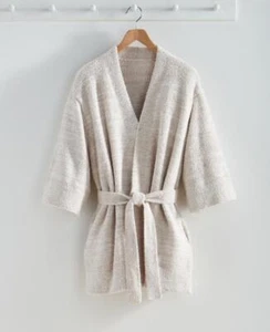 Hotel Collection Luxe Knit Large/Extra Large Ivory Robe Shawl - Picture 1 of 1