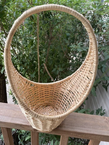 Tall Oval Woven Basket-natural Color 15.5” Tall Home Decorating Indoor Outdoor Cover