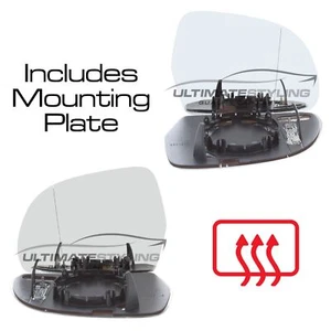 Mirror Glass Skoda Superb 2008-2016 Chrome Heated Aspherical 1 Pair Left & Right - Picture 1 of 5