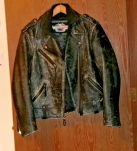 Harley-Davidson Jacket with Marine Corps emblem on the back. Size LW for Ladies - Picture 1 of 16