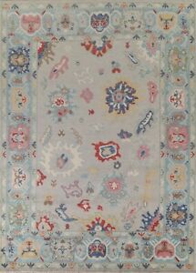 Floral Oriental Oushak Living Room Rug 9'x12' Wool Hand-knotted Rug Area Carpet