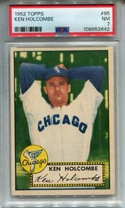 1952 Topps #95 Ken Holcombe PSA 7 NM Chicago White Sox - Foto 1 di 2