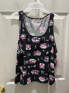 New!JOYSPUN Ladies Camping 2Pc Tank & Short Set.Size 2X(18W-20W).Great Light PJs - Picture 1 of 5