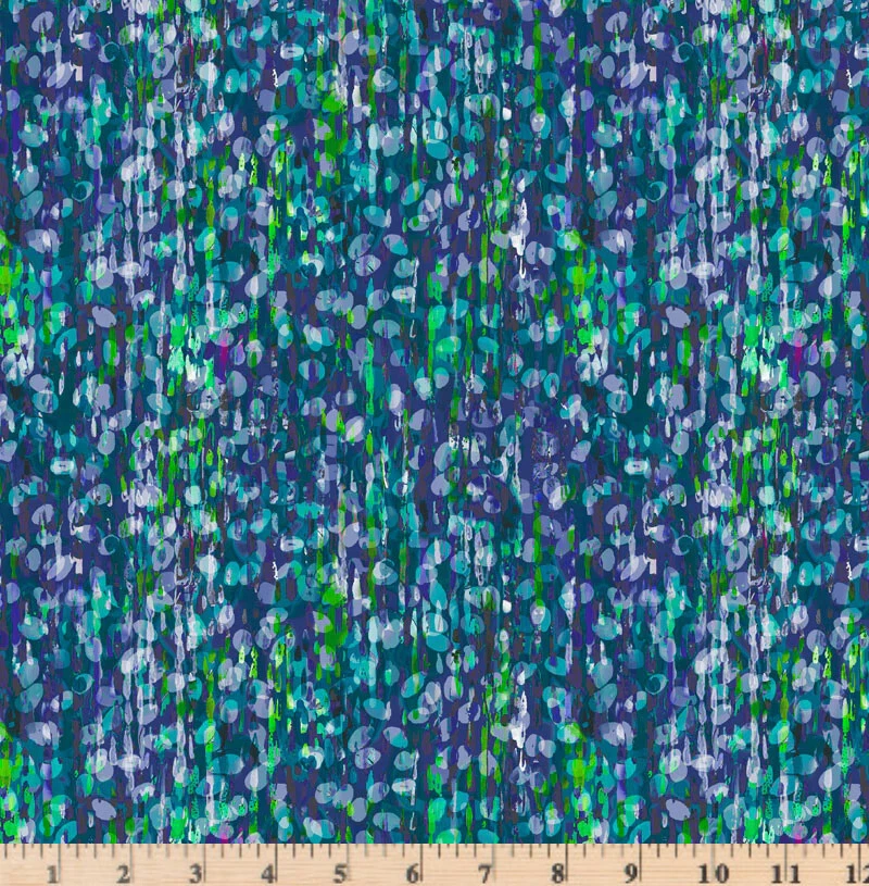 Solace Abstract Dark Blue Dots Fabric 4921 DB   Half yard continuous cuts - Image 1 of 1