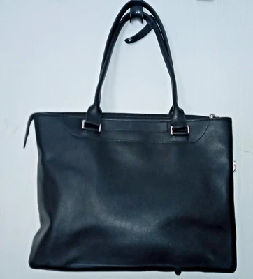 TUMI Sinclair Emma Business Briefcase Laptop Bag Black Pebbled Leather Travel - Image 1 of 4