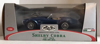 Bburago 1965 Shelby Cobra 427 Diecast 1/24 Modelo Azul NIOB Foto 1 de 4
