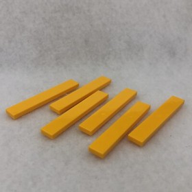 LEGO 6636 Bright Light Orange Tile 1 x 6 (x6)