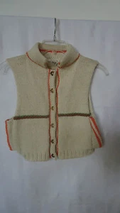 KIDS UNISEX SWEATER VEST-MONKEY BUSINESS-FULL FRONTAL BUTTON - Picture 1 of 4