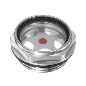 Air Compresseur Jauge Vision Verre 1-1/4"x1.2" Mâle Fileté Aluminium Fenêtre - Foto 1 di 5