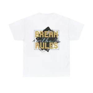Break The Rules - Camiseta Unisex de Algodón Pesado - Impresión en la Espalda - Imagen 1 de 29