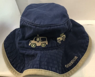 Osh Kosh Infant Denim Blue Hat Animals & Cars Pre-owned in Good Condition - Image 1 of 4