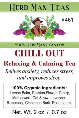 TÉ CHILL OUT - El mejor té relajante para reducir el estrés y la ansiedad por maestro herbolario Foto 1 de 4