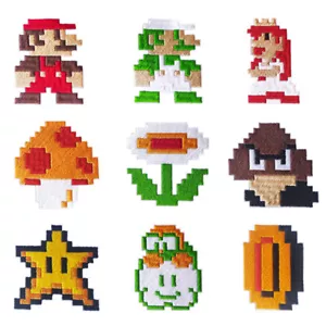 "Parche de personajes bordados de Nintendo de Super Mario 8 bits hierro 2,35" - Imagen 1 de 41