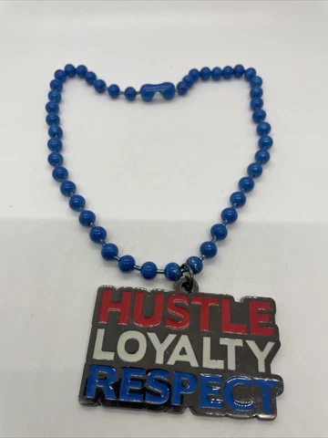 WWF 2011 John Cena Hustle Respect Loyalty Necklace 3 x 1 3/4 Inch Metal Cover