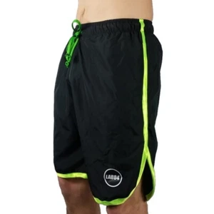Lab84 Pantaloncini Costume Shorts Mare Sport SHM1002Fluo Nero 4030G - Imagen 1 de 2