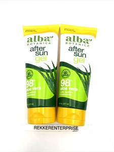 Alba Botanica Aloe Vera Gel for Face & Skin Cooling After Sun Treatment 2 pack - Picture 1 of 1